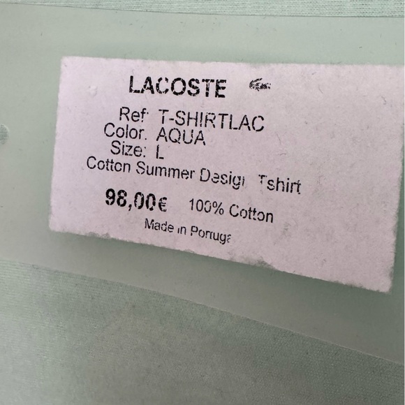 Lacoste T-Shirt Made in Portugal NWT
Retail 98€ - Picture 4 of 6